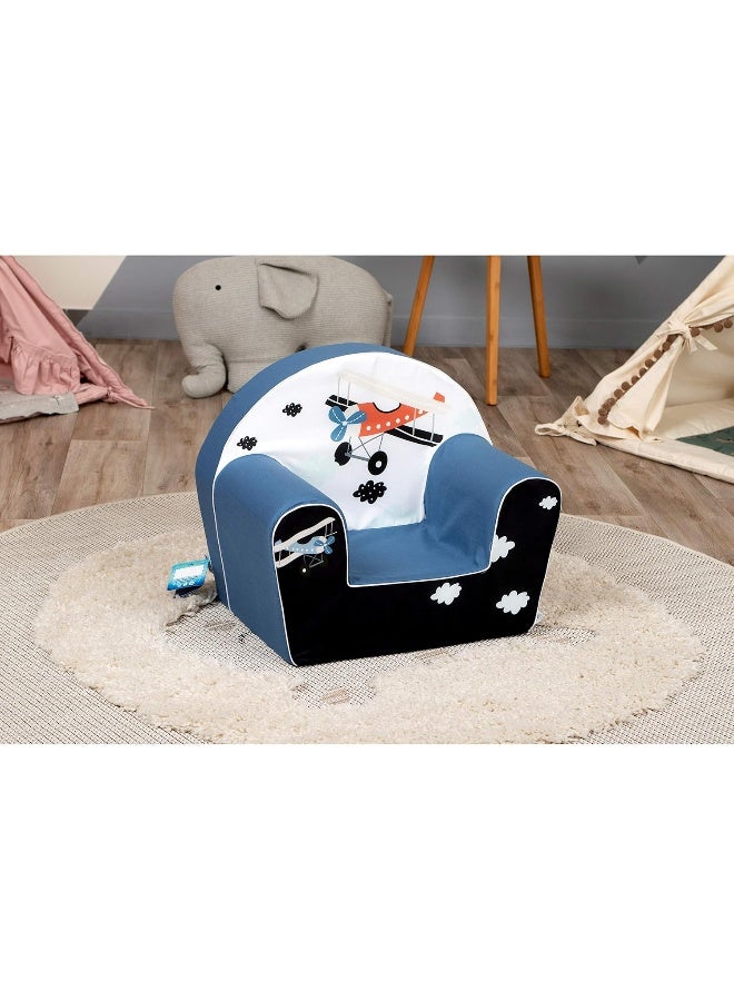 Delsit Arm Chair Plane Midnight for Kids - Image 4