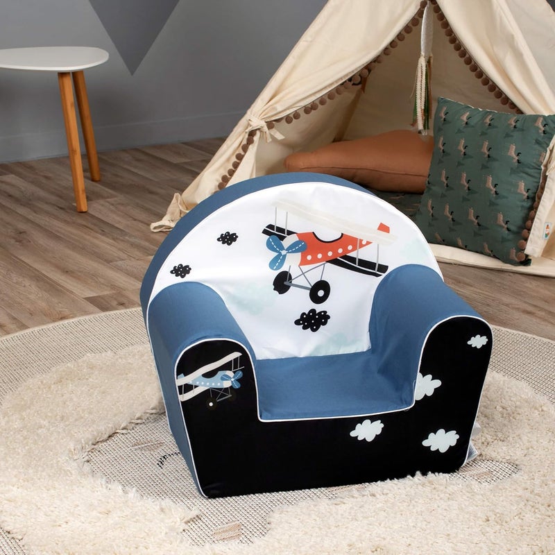Delsit Arm Chair Plane Midnight for Kids - Image 5