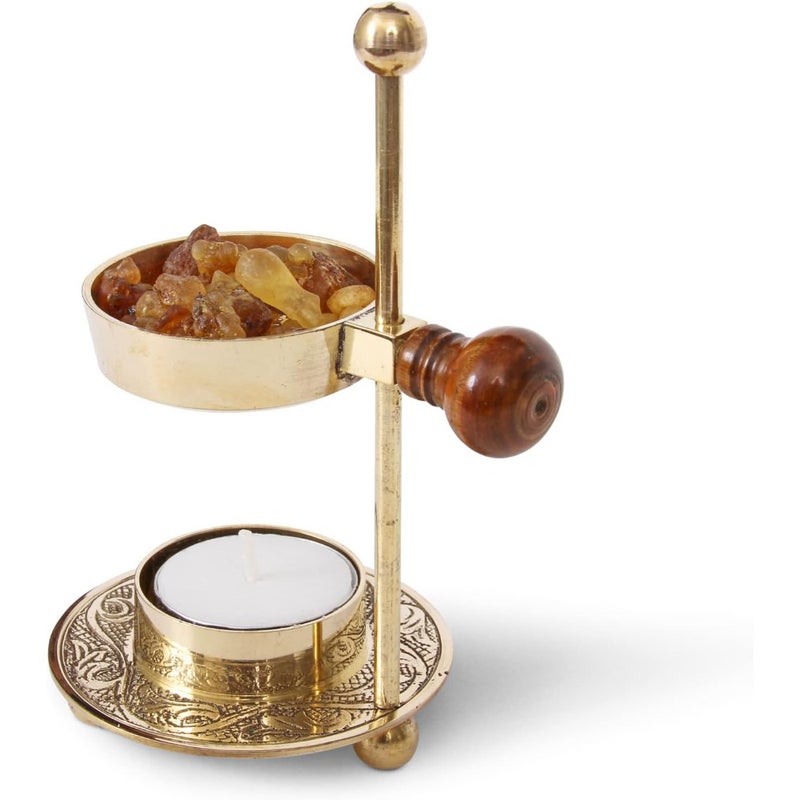 Brass Incense Burner Candle Heated - Image 1