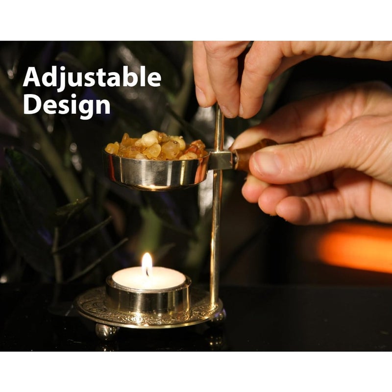 Brass Incense Burner Candle Heated - Image 2
