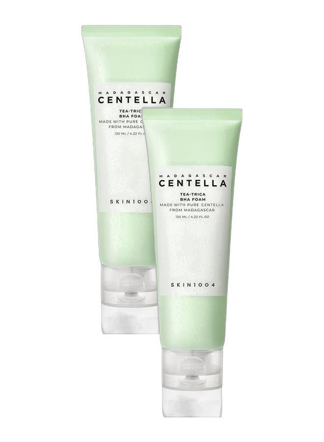 SKIN1004 Madagascar Centella Tea-Trica BHA Foam 4.22 fl.oz, 125ml, Professional Cleansing Care and Relief to Acne-Prone Skin Green - Image 1