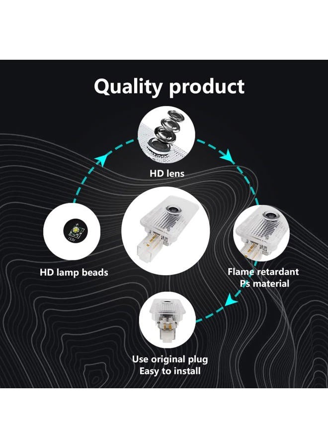 uunonaha 2 pcs Non-Fading LED Car Door Logo Lights Courtesy Projector Laser Welcome Light Ghost Shadow Forester Accessories Puddle lamp Compatible with Forester (Forester Blue) - Image 4