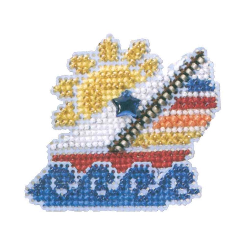 Mill Hill Sail Away Beaded Counted Cross Stitch Ornament Kit Mill Hill 2007 Spring Bouquet MH18-7105 - Image 4