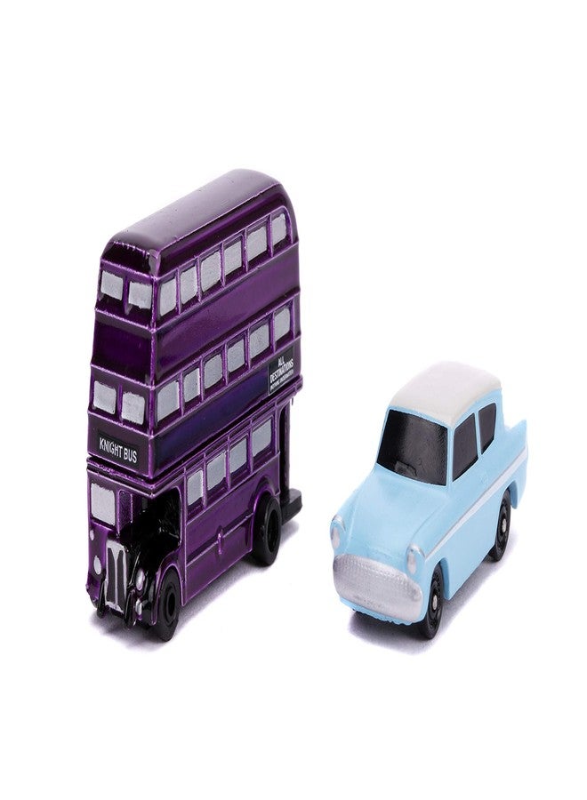 Jada Toys 253181002 Harry Potter Set of 2 Nano Collectable Die-cast, 959 Ford Anglia, Knight Bus, Toy Cars Set, 4 cm, 8 Years and Up - Image 1