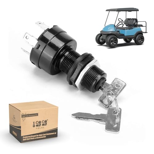 9.99WORLD MALL Golf Cart Ignition Switch 4PIN for Golf Cart Club Car Precedent 2004 Up Replacement Part 1025151 with Club Car Key 2pcs - Image 1
