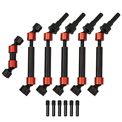 Vgoohobby 6Pcs Vgoohobby Hard Steel Front Rear CVD Drive Shaft Transmission Axle Upgrade Parts Compatible with Traxxas E-Revo 2.0 VXL 86086-4 1/10 RC Car (Blue) - Image 2