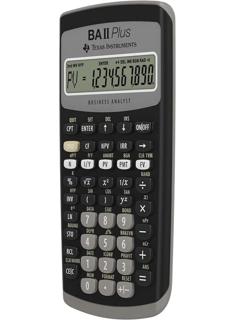 تاكساس إنسترومنتس آلة حاسبة مالية تكساس انسترومنتس BA II Plus احترافية لحساب القيمة الزمنية للنقود تحليل التدفقات النقدية جداول الإهلاك حساب السندات والاستحقاق مناسبة للطلاب والمحاسبين - Image 2