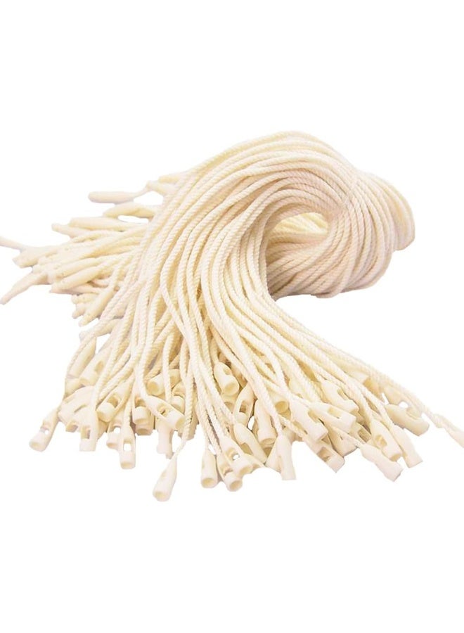 Setaria Viridis 250Pieces Hang Tag String Rope With Snap Lock Pin Loop Fastener Hook Ties For Clothes Gift Bags Price Tags Shoes Tag Rope For Belts Pocket Luggage Label Attachment Twine Packing Materials (White)  - Image 1