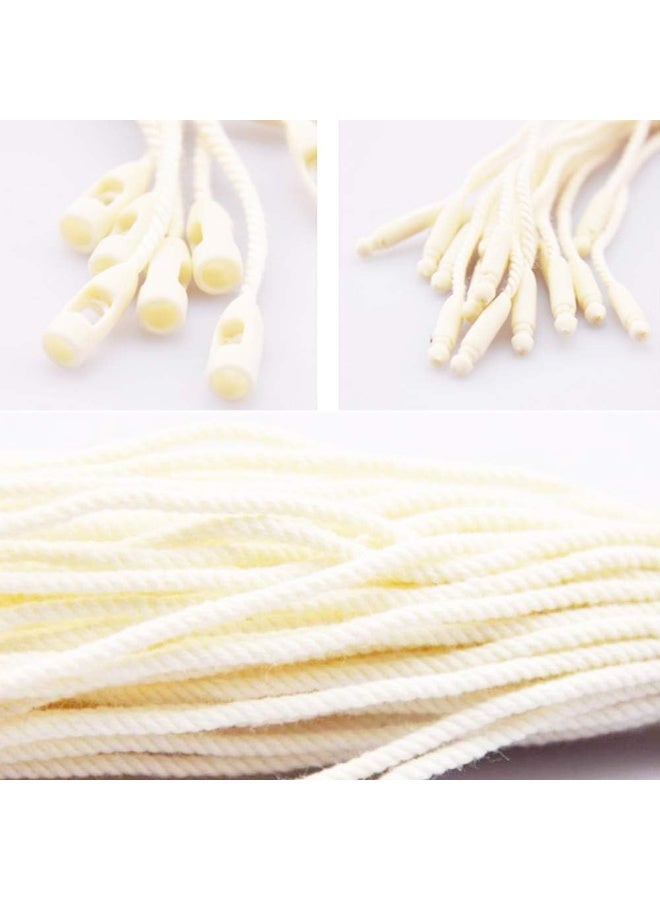 Setaria Viridis 250Pieces Hang Tag String Rope With Snap Lock Pin Loop Fastener Hook Ties For Clothes Gift Bags Price Tags Shoes Tag Rope For Belts Pocket Luggage Label Attachment Twine Packing Materials (White)  - Image 3