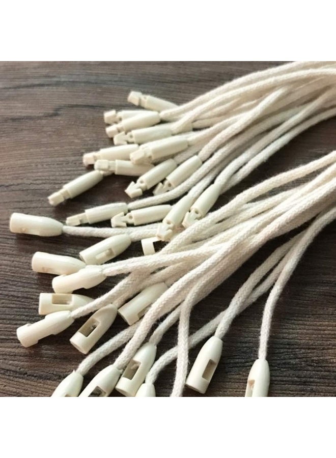 Setaria Viridis 250Pieces Hang Tag String Rope With Snap Lock Pin Loop Fastener Hook Ties For Clothes Gift Bags Price Tags Shoes Tag Rope For Belts Pocket Luggage Label Attachment Twine Packing Materials (White)  - Image 4