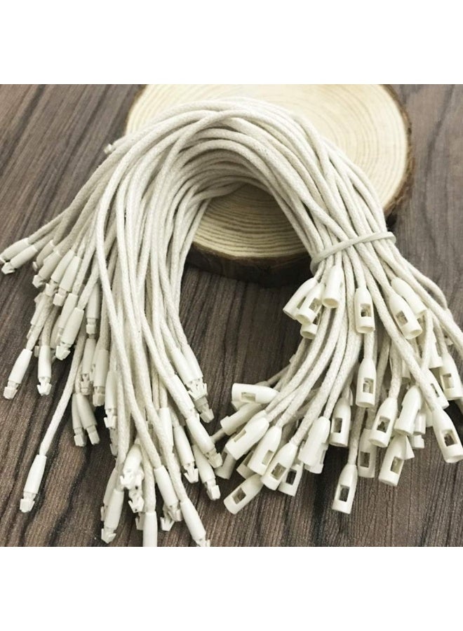Setaria Viridis 250Pieces Hang Tag String Rope With Snap Lock Pin Loop Fastener Hook Ties For Clothes Gift Bags Price Tags Shoes Tag Rope For Belts Pocket Luggage Label Attachment Twine Packing Materials (White)  - Image 5
