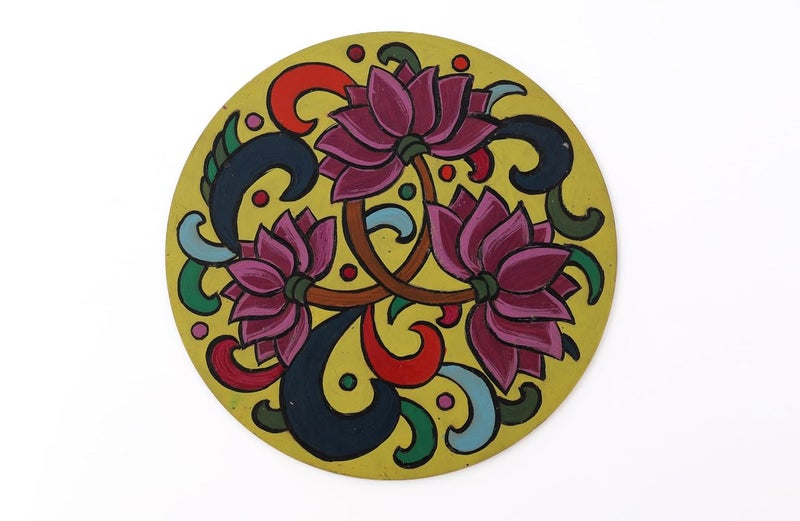 HIART24 HiART 24 Pine MDF PREMarked Wooden Lotus Design Rangoli Round Shapes Cutout for DIY Work Art and Craft for Mandala Art Acrylic Painting  - Image 2
