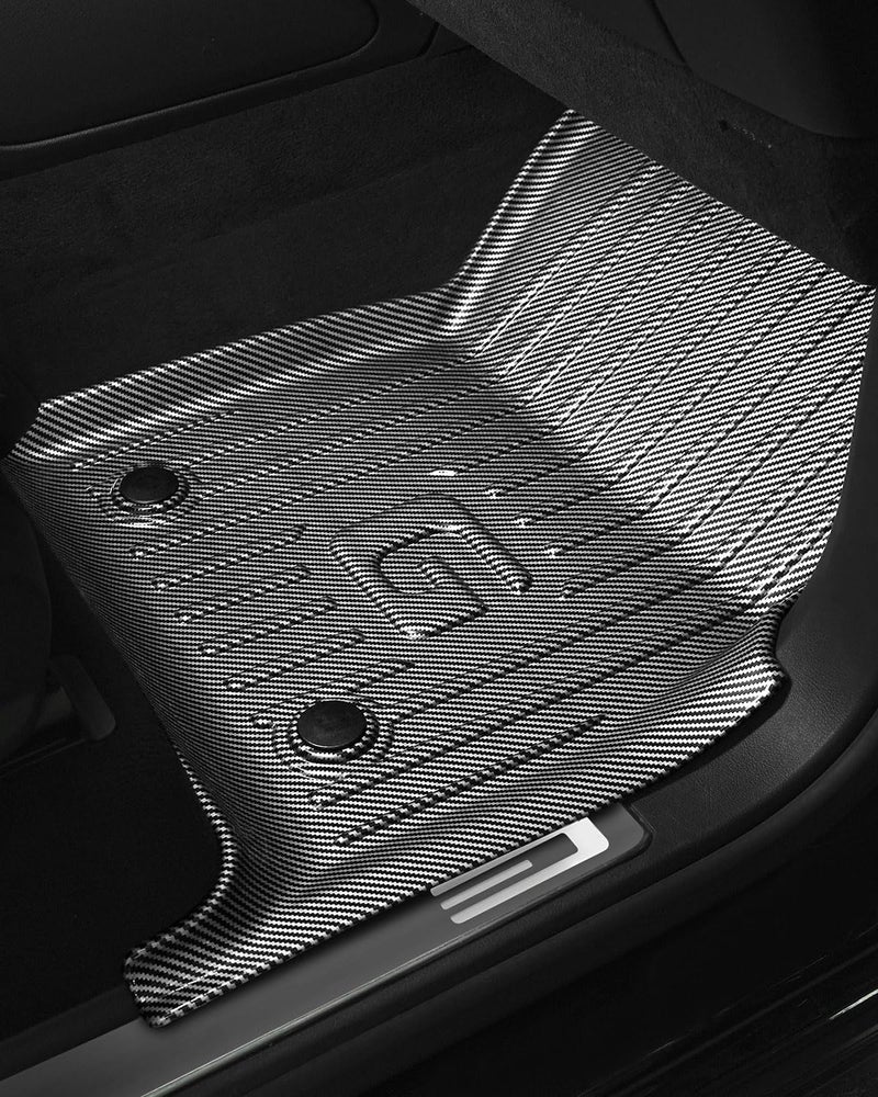 IKABEVEM Carbon Fiber Pattern Floor Mats for Mercedes-Benz G Class 2019-2026 - All Weather Protection - Image 3