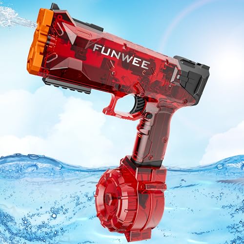 Funwee Electric Water Gun Most Powered Full Automatic Water Squirt Pistol for Adults Kids 2832 FT Long Range Auto Classic Powerful Strongest Water Blaster Outdoor Swimming Pool Gift Toy - Image 1