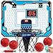 SYNCFUN Mini Basketball Hoop Over The Door LED Indoor Basketball Hoop for Kids with Scoreboard 4 Balls Basket Ball Game Toys Gifts for Boys Ages 3 and UPBlue - Image 2