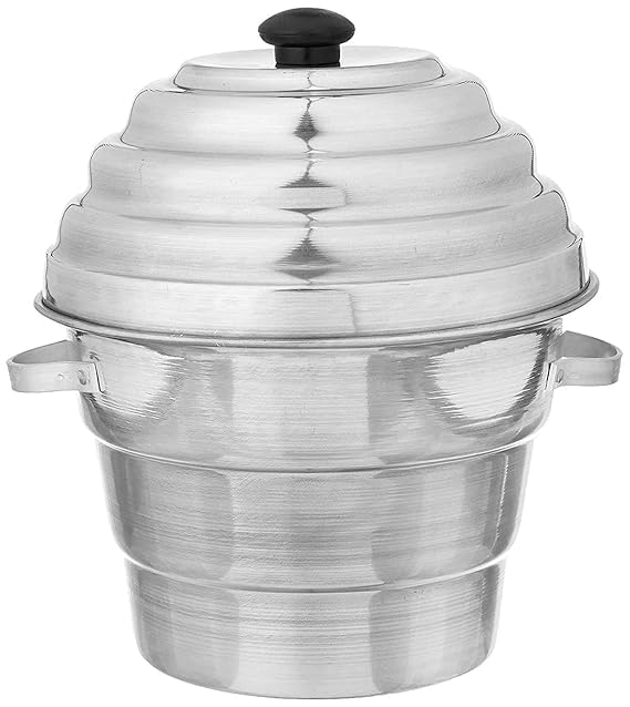VOMI Idli cooker Aluminium Maker Cooker with Khaman Dhokla Plates idli pot (4 Idli Plates,3 Dhokla Plates, 1 Jaali, 15 Idli) | Silver - Image 2