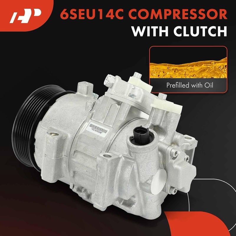 A-Premium Air Conditioner AC Compressor with Clutch for Toyota Corolla, Matrix & Scion xB - Image 3