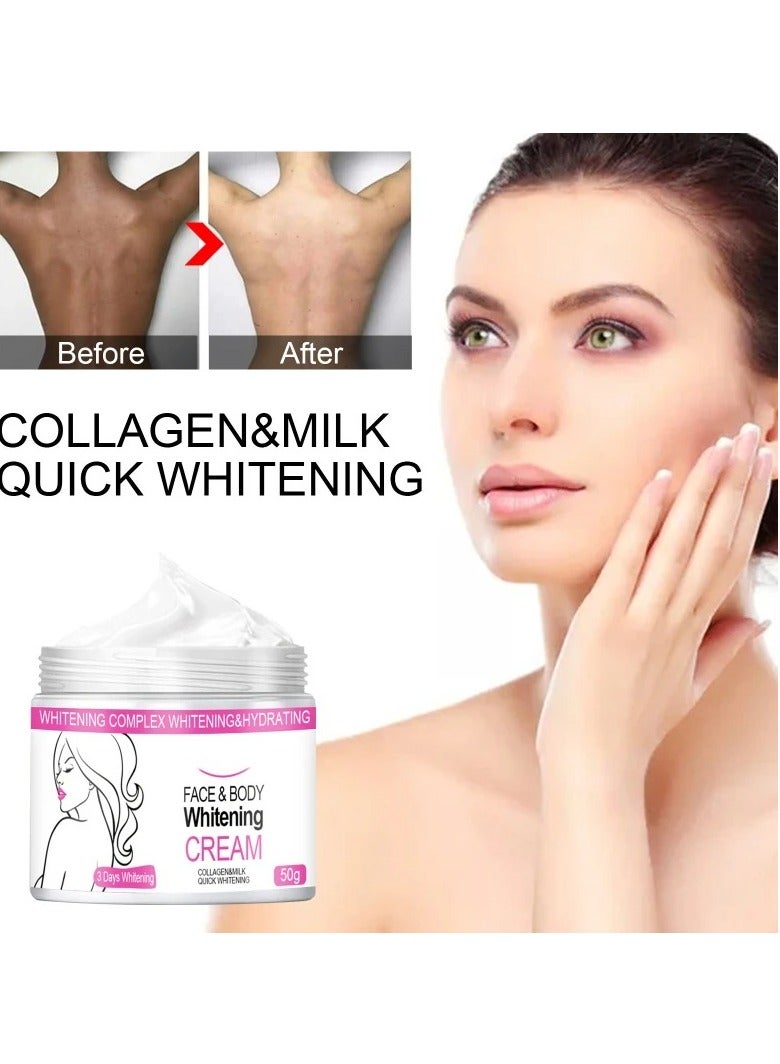 EELHOE Whitening Moisturizing Cream, Portable Face Body Skin Care Cream, Private Bleach Remove Nourish cream for Intimate Areas Underarm Knee Buttocks - Image 2