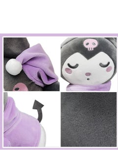 Y&D Kuromi Plush Toy 8 inch Kawaii Plush Doll Cute Cartoon Sleep Plush Toys Anime Stuffed Soft Plushies Gifts for Children Adults and Anime Fans Purple  - Image 3