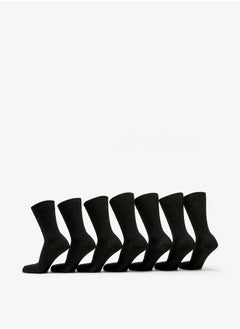 LBL by Shoexpress Men Solid Calf Length Socks - Set of 7  - Image 1