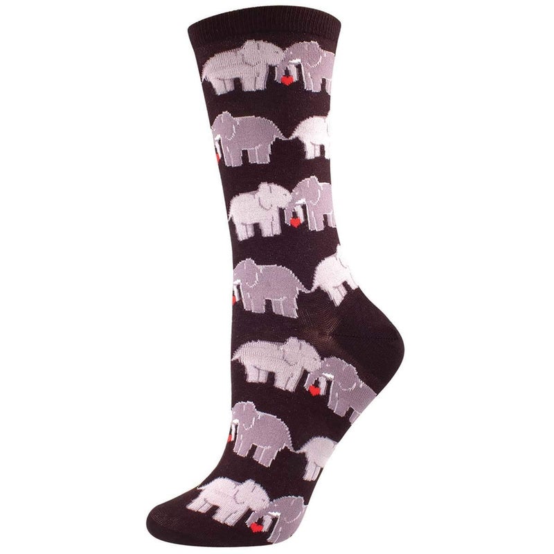Socksmith Elephant Love Socks Black Size 9-11, 1 EA - Image 3