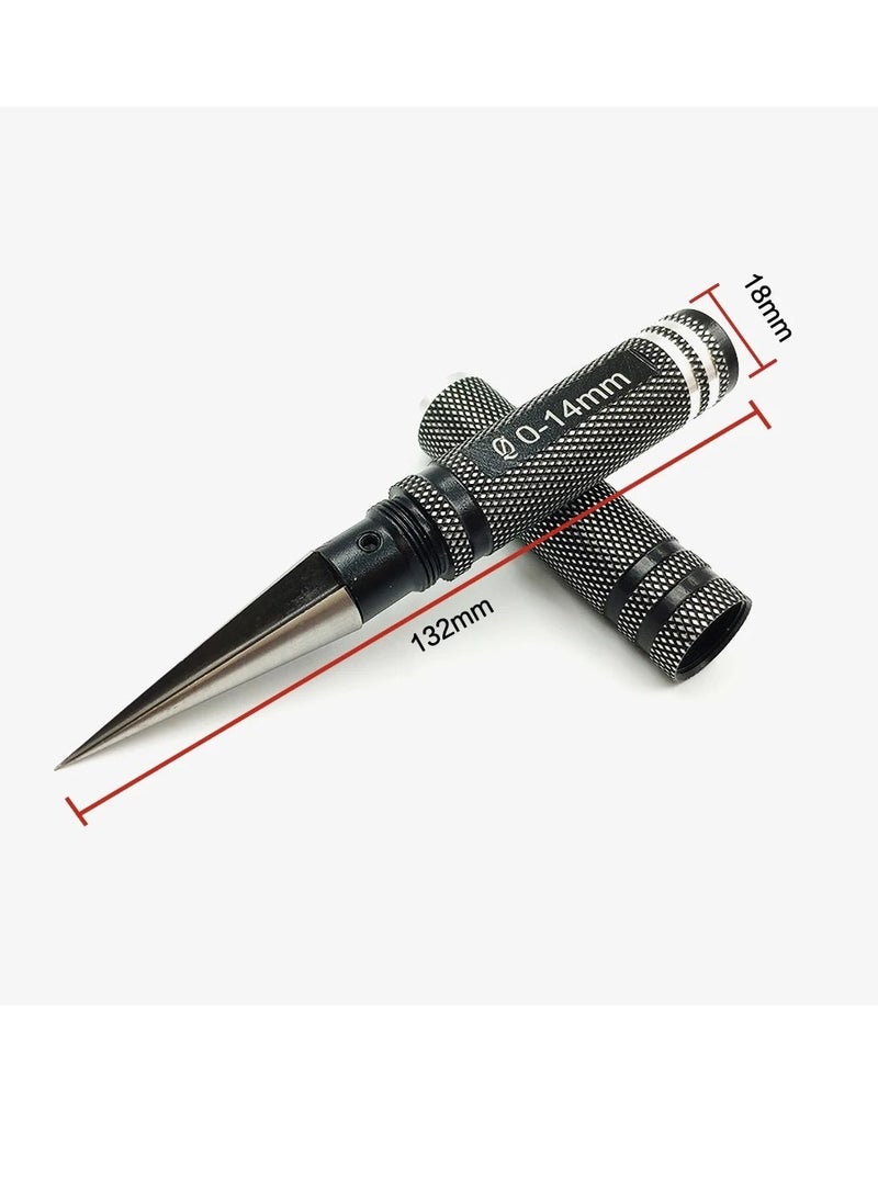 Professional Drill Tool, Hardness Clay Pottery Punch, Aluminum Alloy Expanding Hole Puncher Opener, DIY Hand-made Woodworking Hole Punch Expand Tool, (1pc, Black)  - Image 1