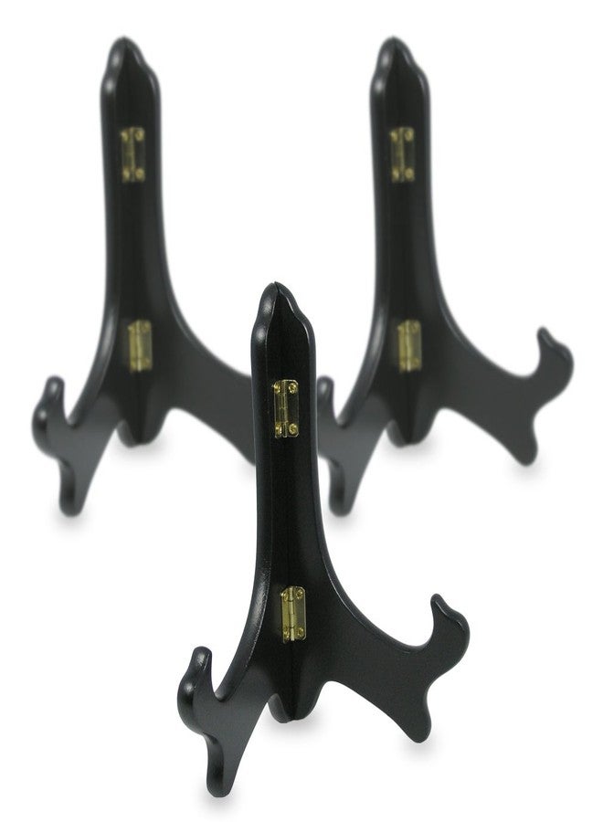 بانبيري ديزاينز حوامل عرض خشبية قابلة للطي من بانبيري ديزاينز - جودة ممتازة - حوامل عرض قابلة للتعديل - طقم من 3 حوامل - مثالية للأطباق واللوحات والكتب والبلاط متوسطة الحجم - ارتفاع 7 بوصات - Image 1