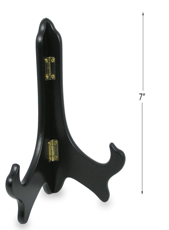 بانبيري ديزاينز حوامل عرض خشبية قابلة للطي من بانبيري ديزاينز - جودة ممتازة - حوامل عرض قابلة للتعديل - طقم من 3 حوامل - مثالية للأطباق واللوحات والكتب والبلاط متوسطة الحجم - ارتفاع 7 بوصات - Image 2