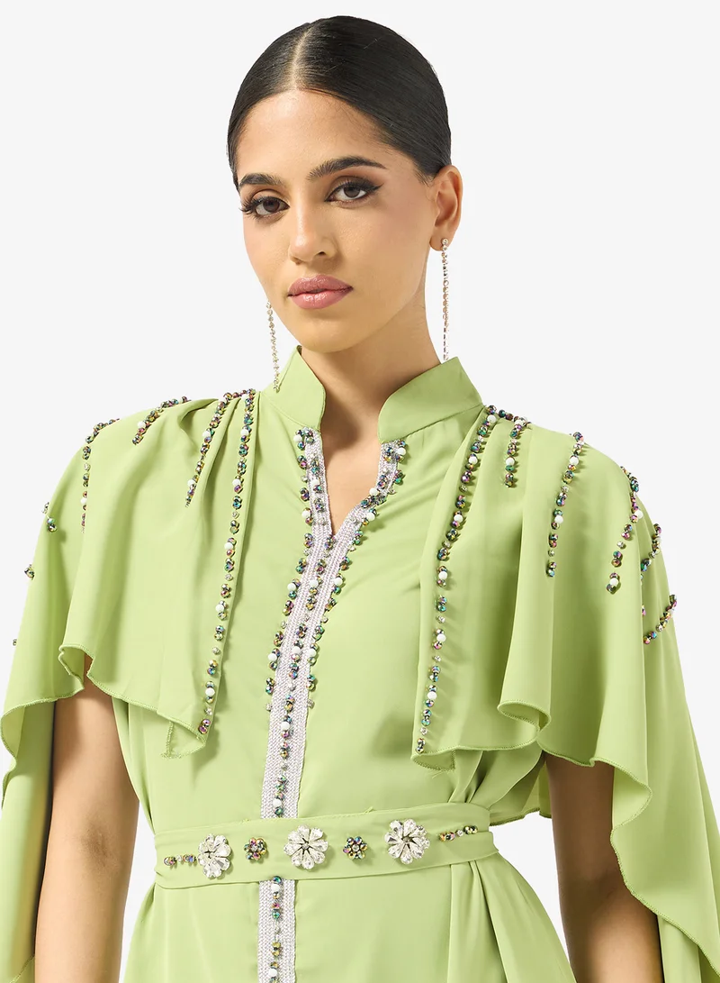 Khizana  Embellished Cape Styled Dress for Women | Best Price UAE