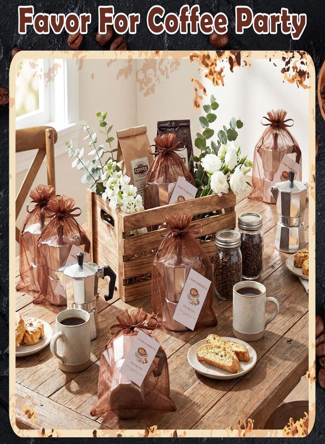Suttmin 6 Set A Baby is Brewing Baby Shower Party Favors Aluminum Moka Pot with Sack and Card Classic Coffee Maker for Coffee Theme Gender Reveal Party Decor Birthday Guests Favor - Image 4