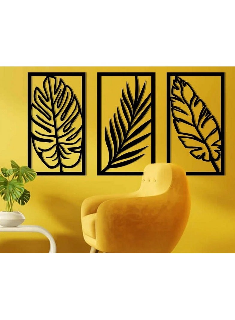 Home Gallery Tropical Metal Leaves - Set of 3 Each 75x40 - Image 1