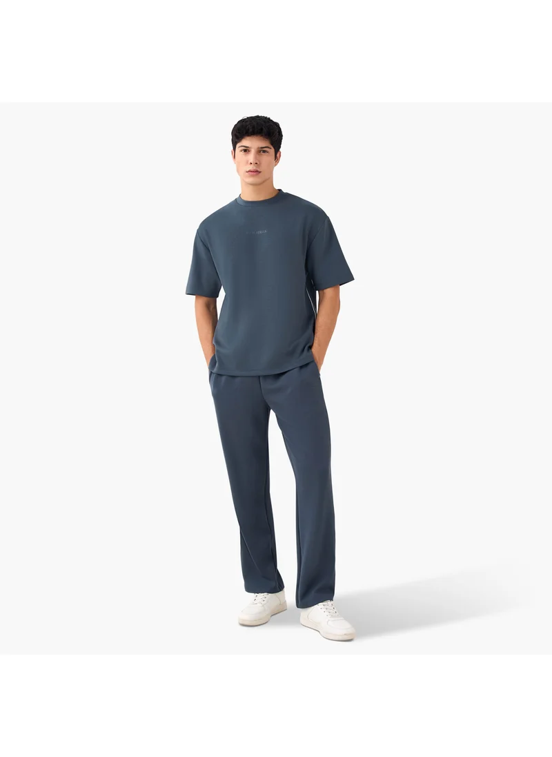 كابا Kappa Printed Track Pants with Drawstring Closure and Pockets