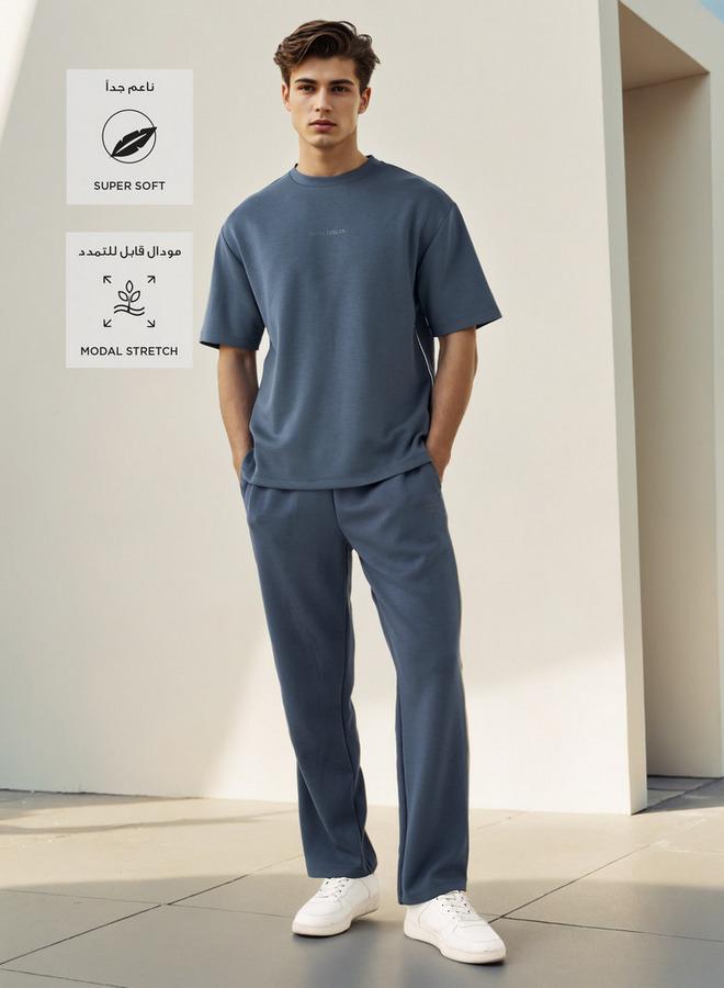 Kappa Printed Track Pants with Drawstring Closure and Pockets - Image 2