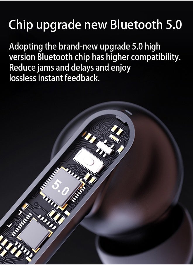 Generic - True Wireless Bluetooth Earbuds Long Battery Life Digital Display High-end Sports Black for IPhone Android - Image 1