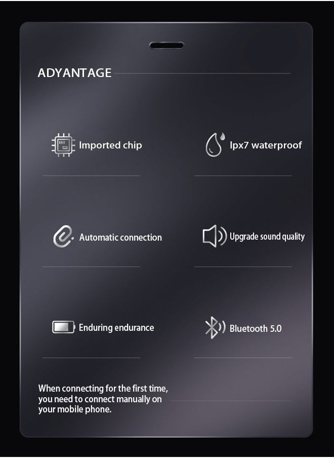 Generic - True Wireless Bluetooth Earbuds Long Battery Life Digital Display High-end Sports Black for IPhone Android - Image 1