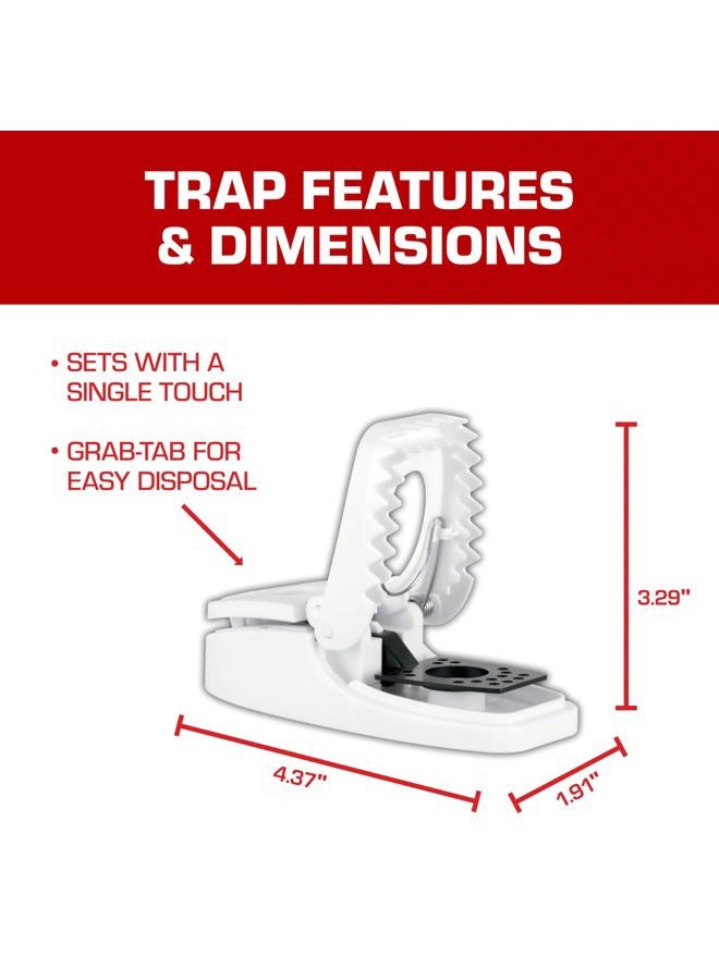 TOMCAT Press 'N Set Mouse Trap, Plastic, Spring-Loaded Mouse Killer with Grab-Tab, 2 Traps - Image 4