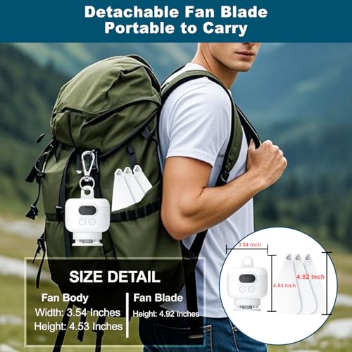 xeamun Portable Camping Fan 106 Inch Tent Ceiling FanRechargeable 8000mAh with Light HookTimable Auto Shut OffDetachable Fan Blade Used for Tent Canopy RV Porch Beach Bedroom - Image 3