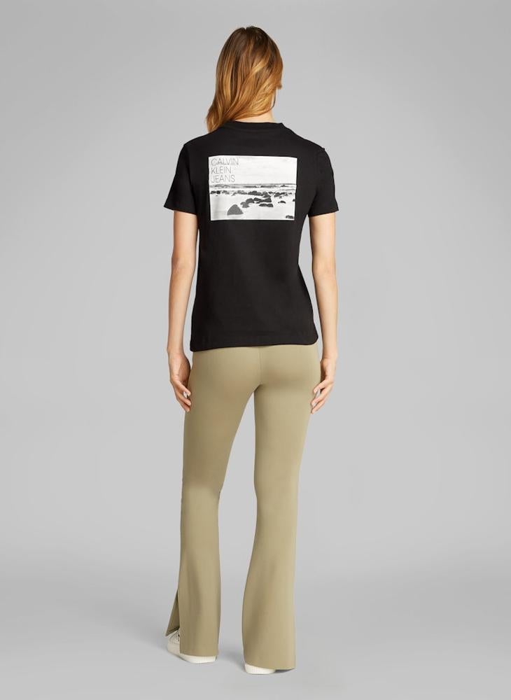Calvin Klein Jeans Logo Detail Knitted T-Shirt - Image 2