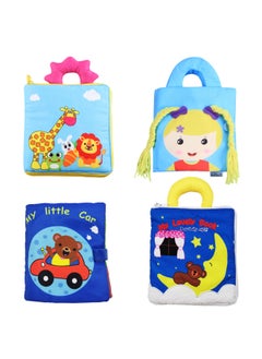 Generic Manufacturers Supply Baby Tear-free Early Education Cognitive Cloth Books With Ringing Paper Baby Enlightenment Early Education Cloth Books-Color:Cartoon Cloth Book  - Image 2