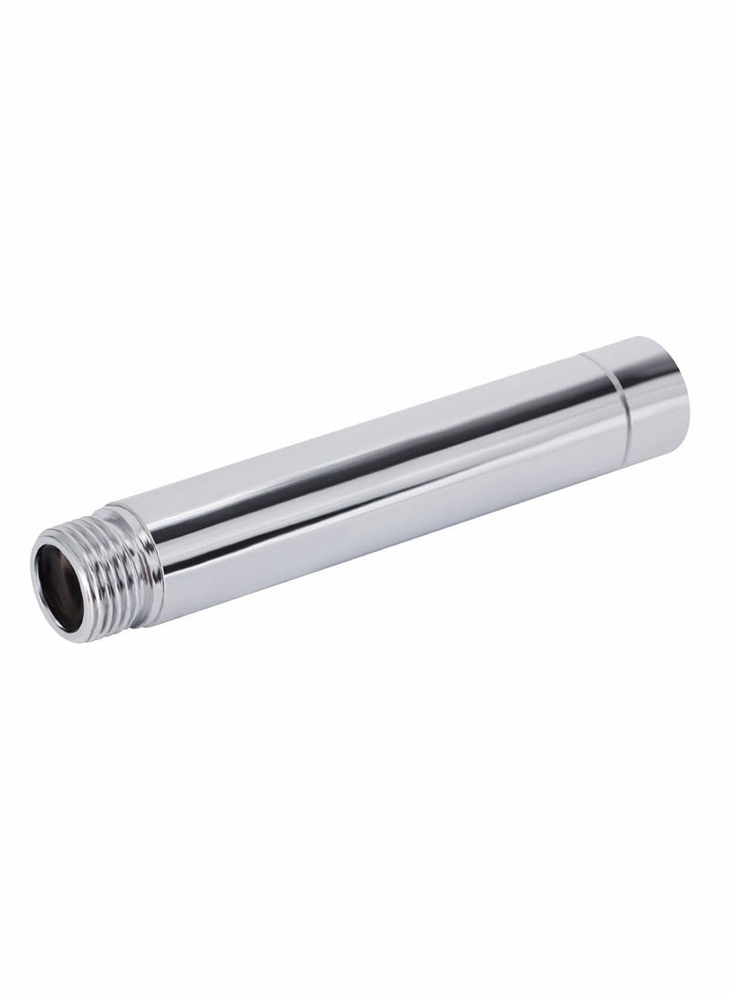 Adjustable Stainless Steel Shower Arm Extension with Chrome Finish, Lower Shower Head Extender for Enhanced Bathroom Shower Experience, Perfect Shower Accessory.  - Image 1
