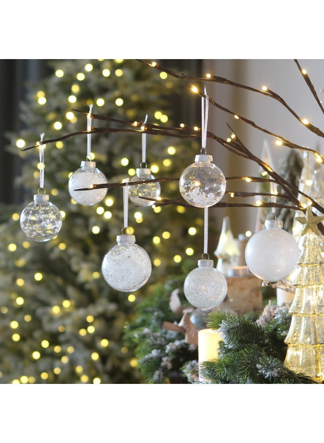 Sea Team Shatterproof Clear Plastic Christmas Ball Ornaments Decorative Xmas Balls Baubles Set with Stuffed Delicate Decorations (60mm/2.36"/30-Pack, Gold) - Image 4