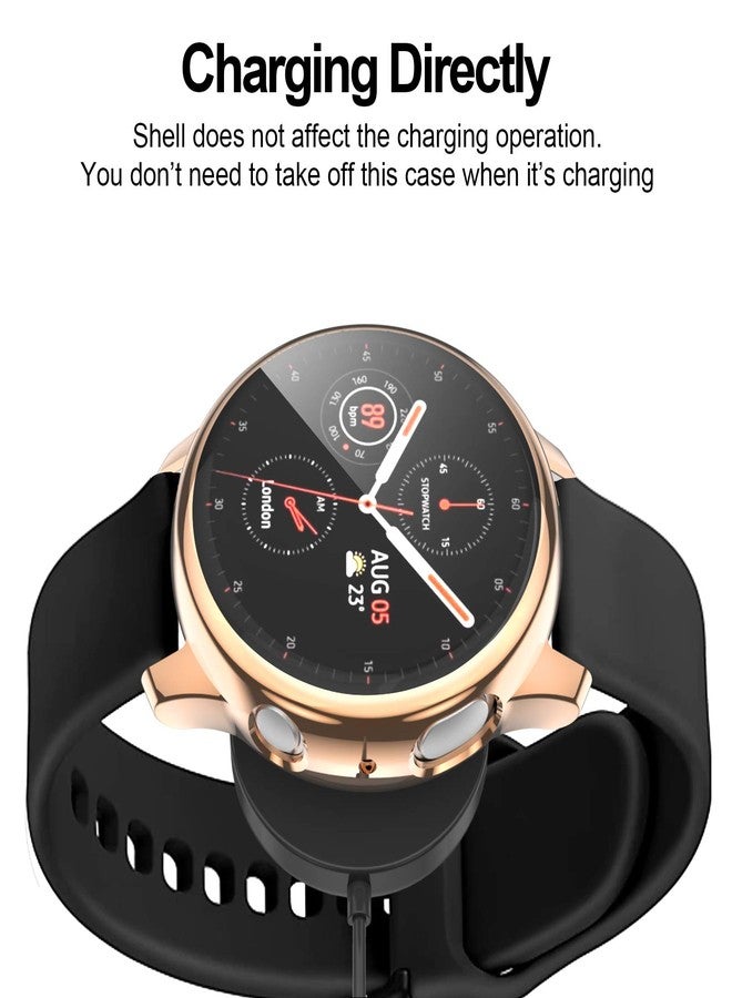BHARVEST [8 Pack] Screen Protector Case Compatible with Samsung Galaxy Watch Active 2 44mm, Flexible TPU Plated All Round Scratch Resistant Protective Bumper Case (8 Colors, Active 2 44mm) - Image 5