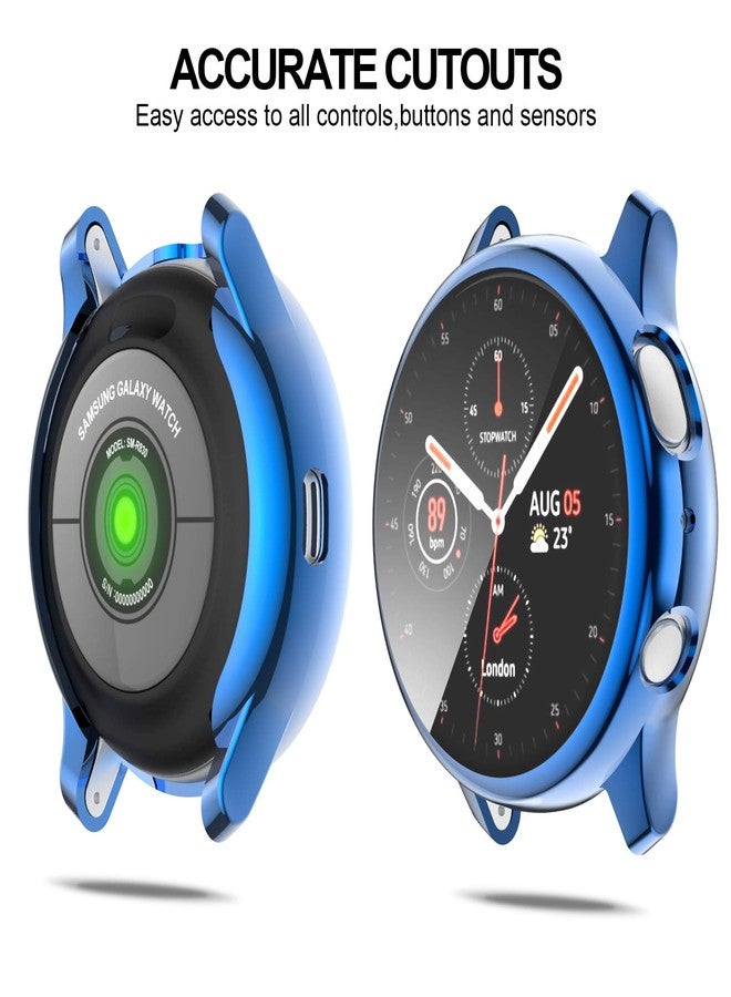 BHARVEST [8 Pack] Screen Protector Case Compatible with Samsung Galaxy Watch Active 2 44mm, Flexible TPU Plated All Round Scratch Resistant Protective Bumper Case (8 Colors, Active 2 44mm) - Image 4