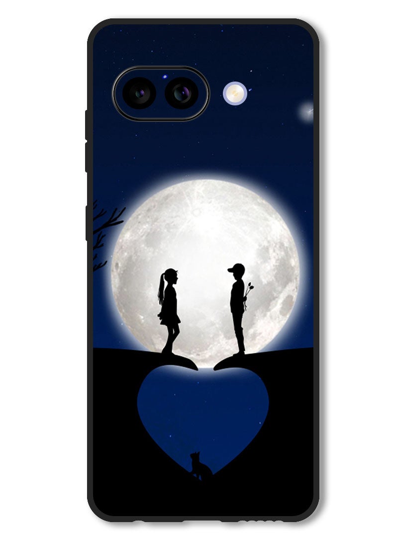 Theodor Case Compatible with Google Pixel 9A Protection Shockproof Bumper Cover Couple heart - Image 1