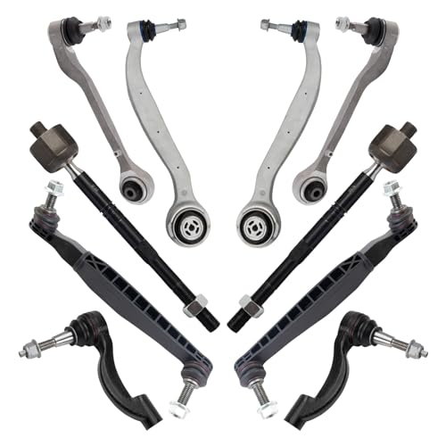 TRQ Front Steering & Suspension Kit Control Arm with Ball Joint Sway Bar Stabilizer Link Tie Rod Compatible with 2016-2020 Chevrolet Camaro - Image 1