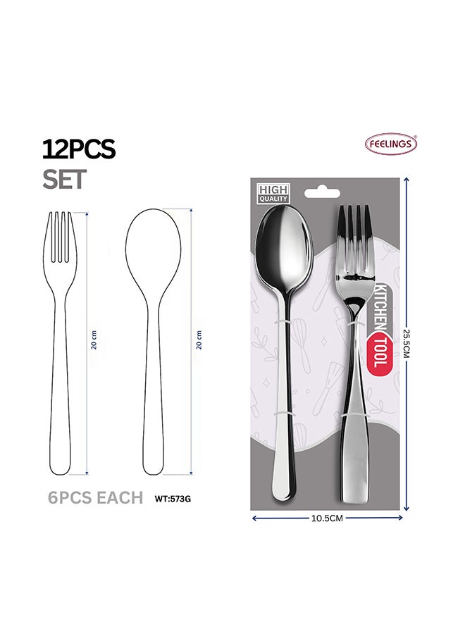 Feelings Feelings 12 Pcs Cutlery Set Stainless Steel  - Image 2