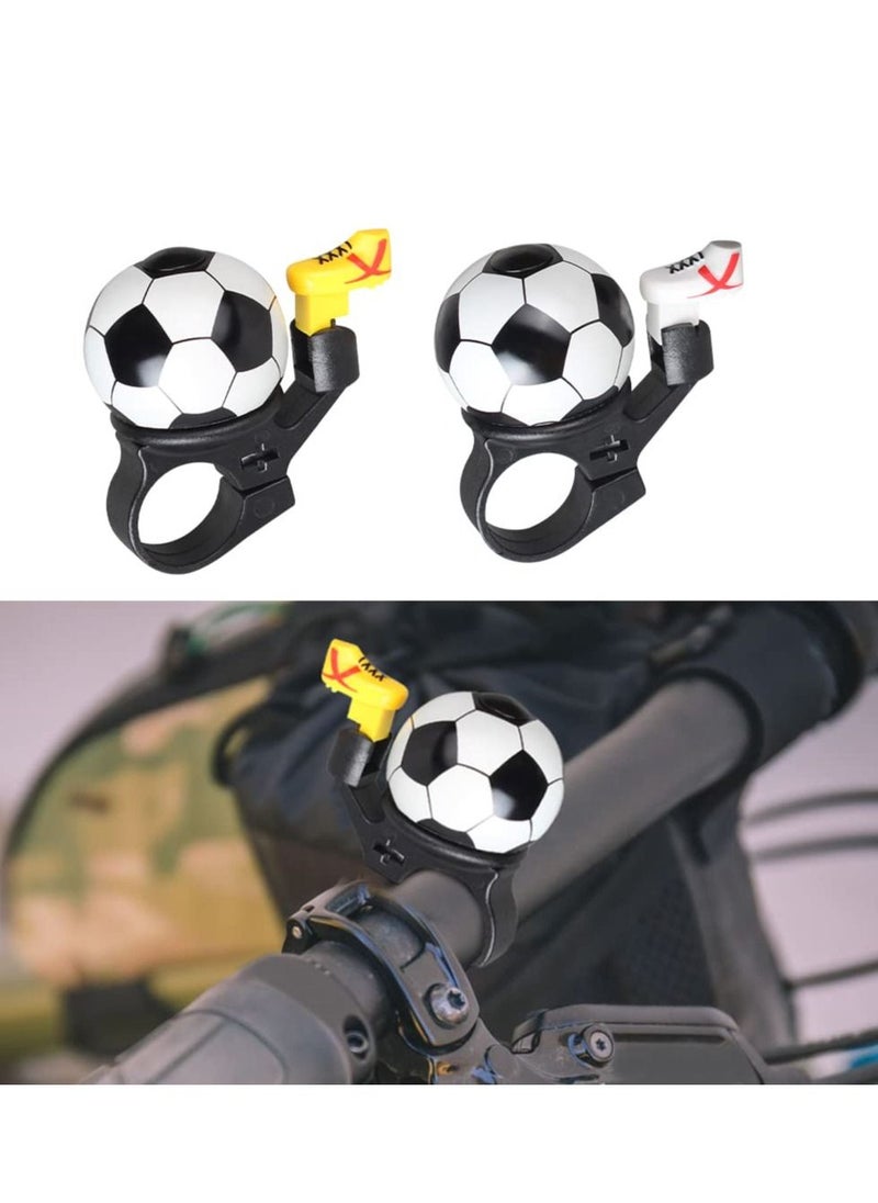 Excefore Bike Bell, Bike Bell Football Design, Kids Bicycle Bell with Loud Crisp Clear Sound, Bike Accessories Decoration Bell for Children Kids Boys Girls Handlebar(2PCS)  - Image 4