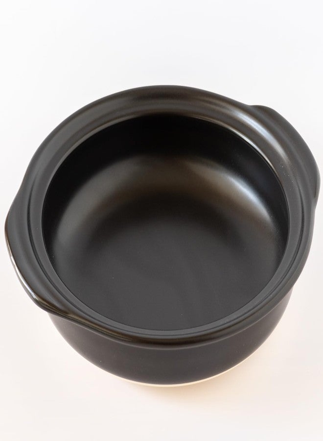 Ginpo Chrysanthemum Flower Earthenware Pot No. 8 for 2 People, Blue Made in Japan - Image 4