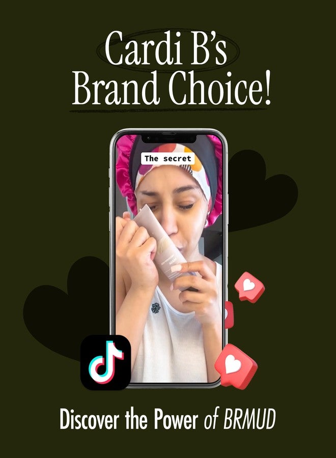 BRMUD بودرة حمام الطين BRMUD | بودرة حمام فقاعات مضادة للحساسية تحتوي على 98% مكونات طبيعية | مرطب ومتحكم في الزيوت لجميع أنواع البشرة (عبوة واحدة، 1.76 أونصة)  - Image 2