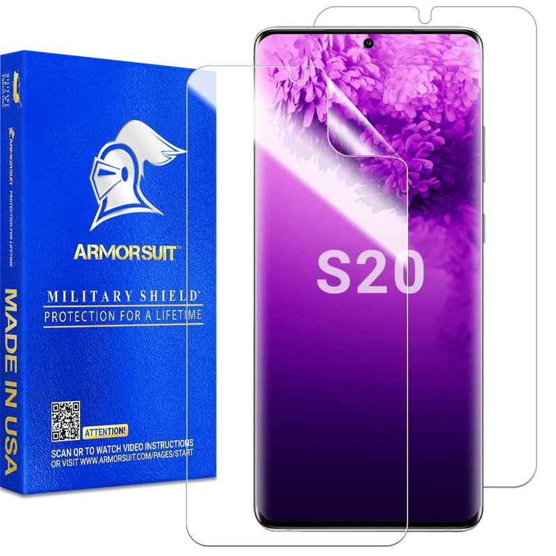 ArmorSuit [2 Pack] MilitaryShield Screen Protector Designed For Samsung Galaxy S20 / S20 5G (6.2")(Case Friendly) Ultrasonic Fingerprint Compatible Anti-Bubble HD Clear Film - Image 5